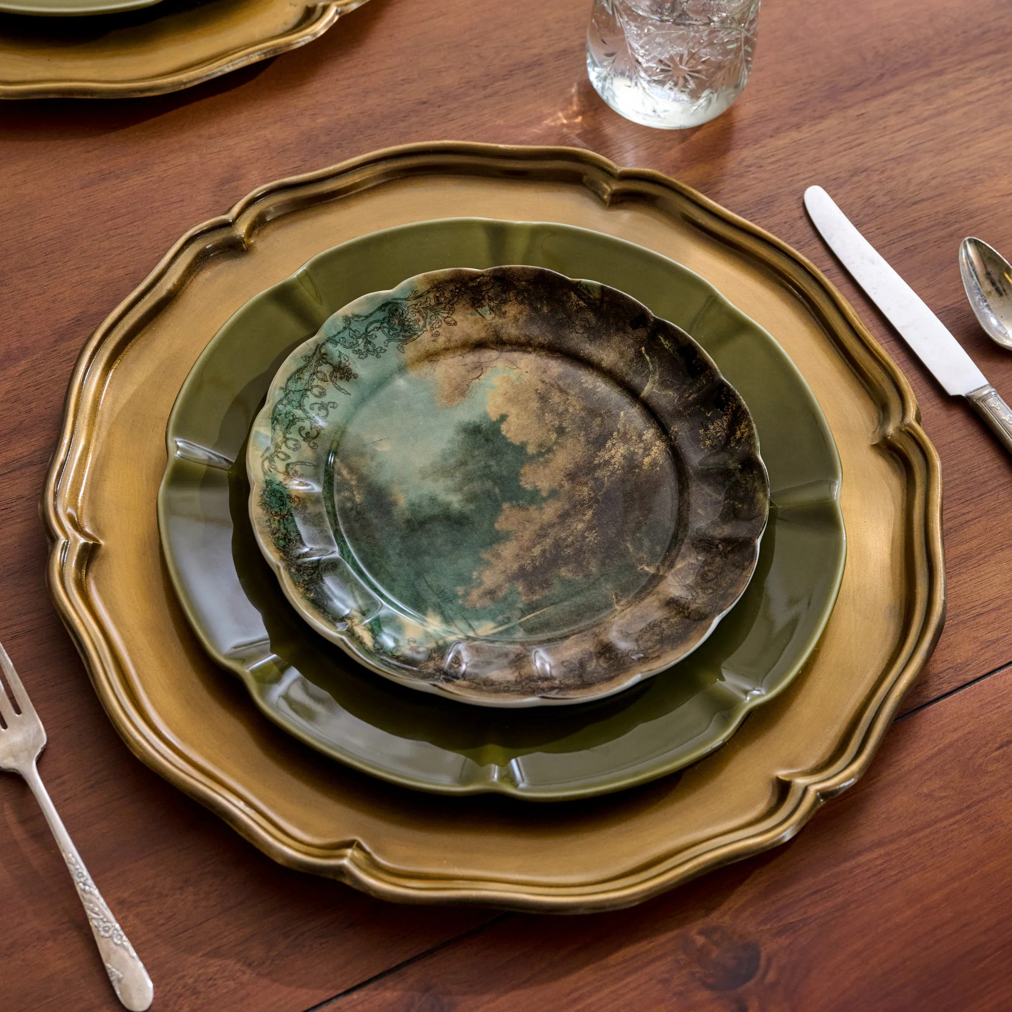 Enchanted Forest Landscape Dessert Plate | Magnolia