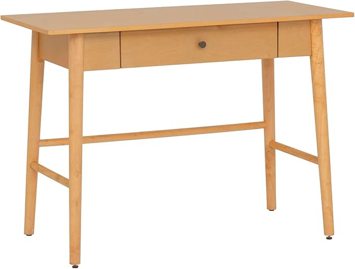Linon Melissa Natural Wooden One Drawer Writing Desk | Amazon (US)