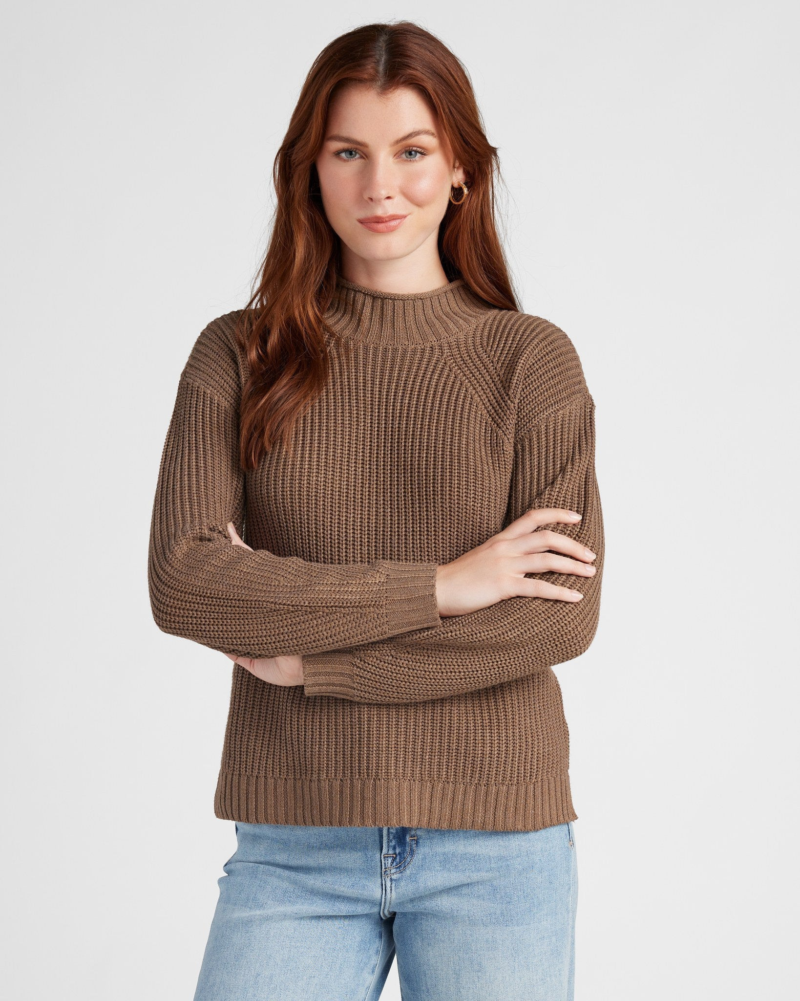 Coastal Funnel Neck Sweater | Seventy Eight and Sunny