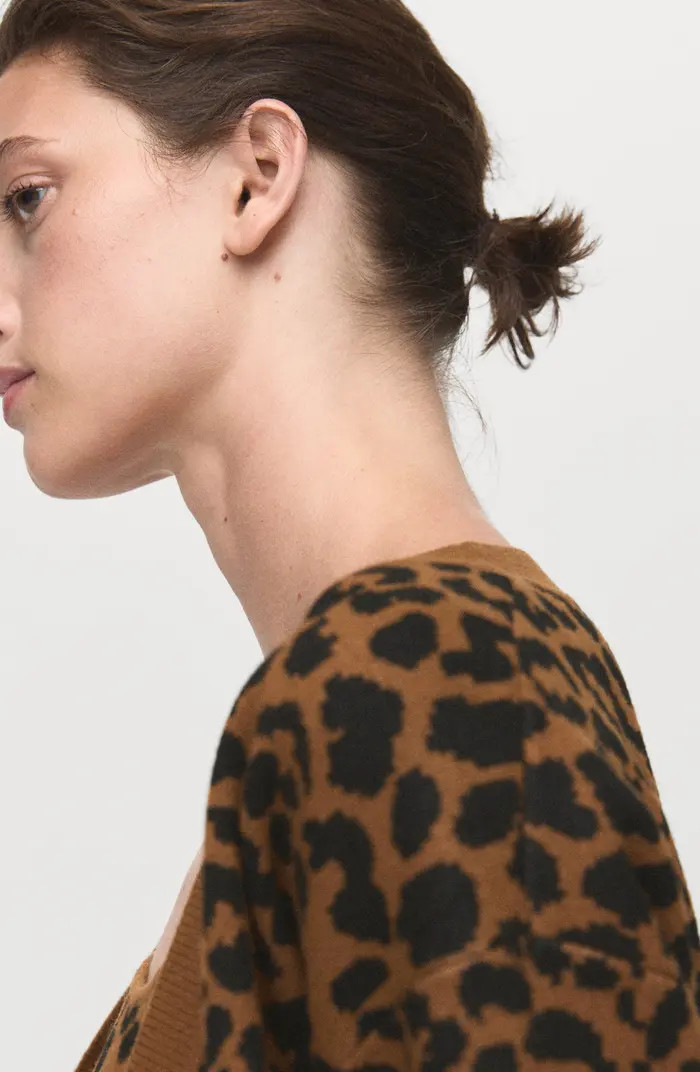 Leopard Jacquard Cardigan | Nordstrom