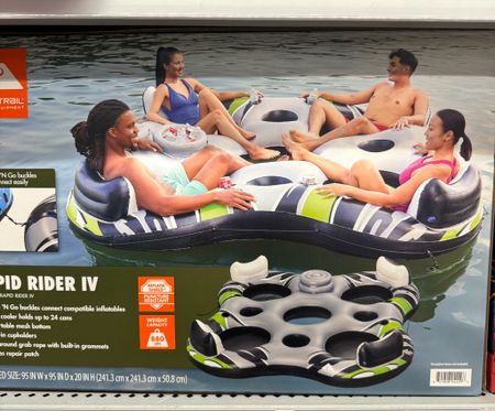 Walmart Ozark Trail 8' 5" Multicolor Rapid Rider Quad River Tube, Adult Unisex Float / lake float / pool float / summer floats 

#LTKSeasonal #LTKSwim #LTKFindsUnder50