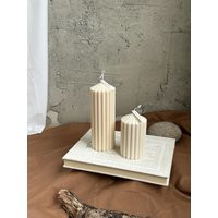 Large Cylinder Candles Set Modern Home Decor Centerpiece | Etsy (US)