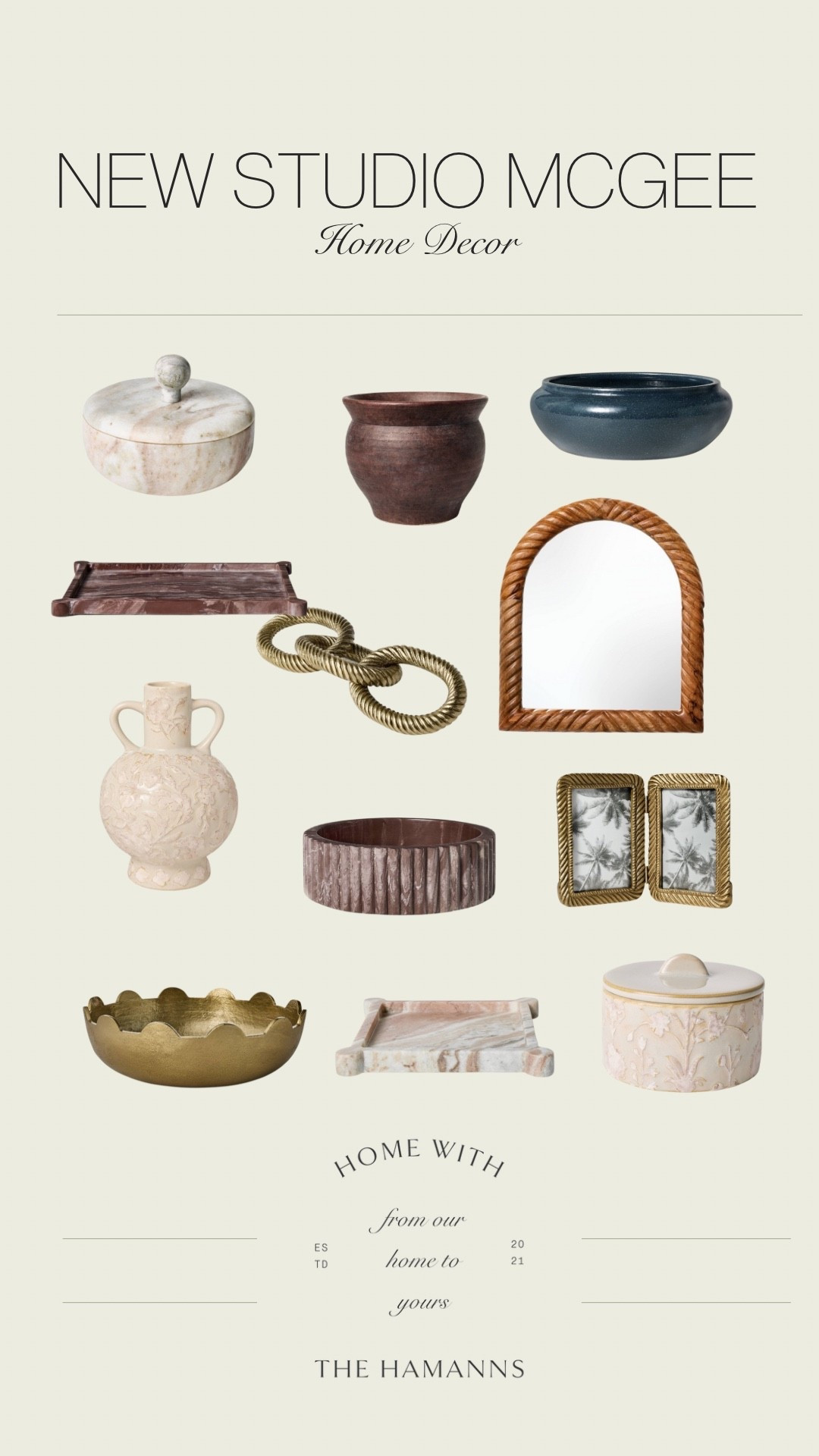 Studio McGees new fall line at target that released at 2AM June 16th! Here are some of the decor pieces being launched! 

Blue decor bowl, target, home decor, marble canister, brown planer, brass links, burgundy marble tray, brass scalloped bowl, fluted marble dish, brass picture frames, vase 

#LTKStyleTip #LTKHome #LTKSeasonal