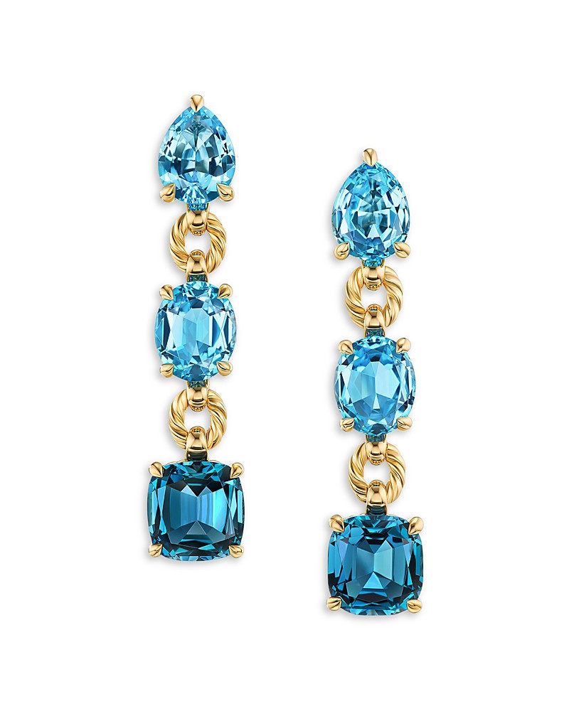 David Yurman 18K Yellow Gold Marbella Blue Topaz & Hampton Blue Topaz Drop Earrings | Bloomingdale's (US)