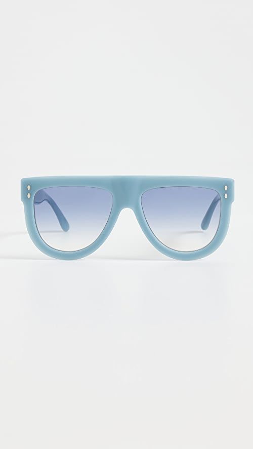 Isabel Marant Rounded Flat Top Sunglasses | SHOPBOP | Shopbop