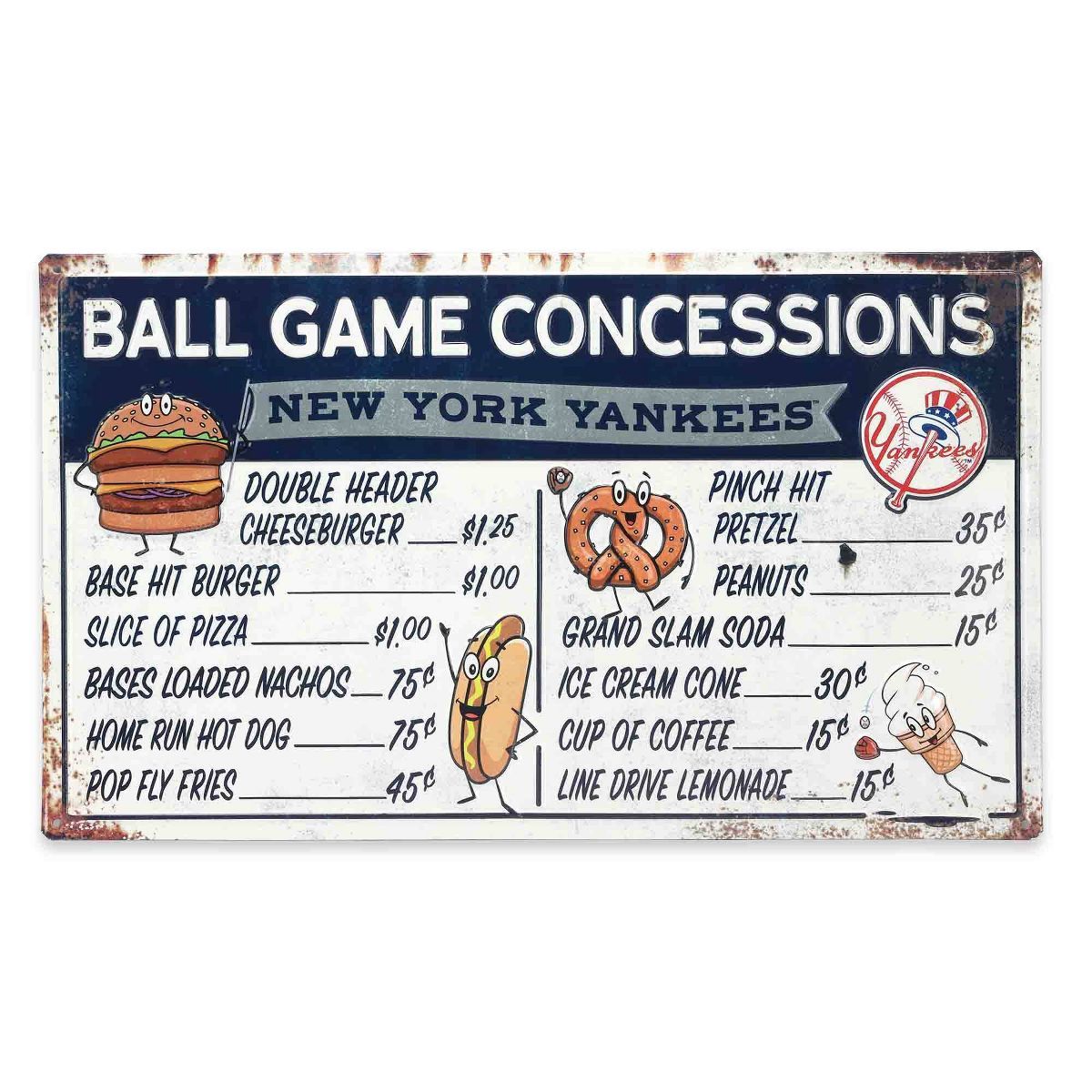 MLB New York Yankees Baseball Concession Metal Sign Panel | Target