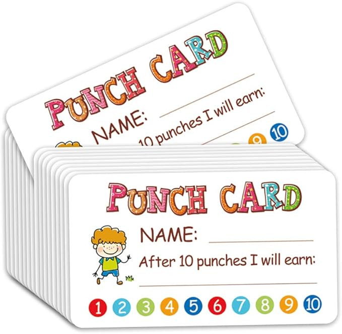 Punch Card, 100pcs Reward Incentive Card for Teacher, Behavior Chart for Kids, Homeschool Classro... | Amazon (US)