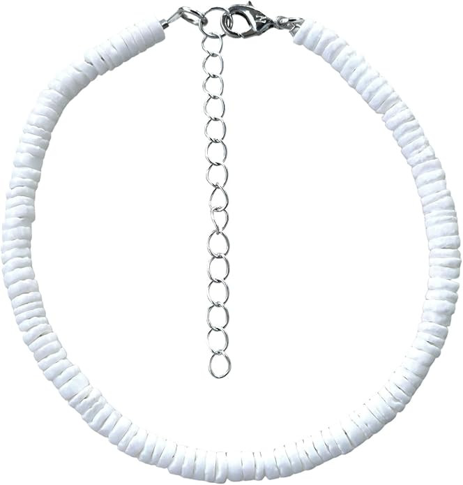 BlueRica Smooth Puka Shell Anklet 10" | Amazon (US)