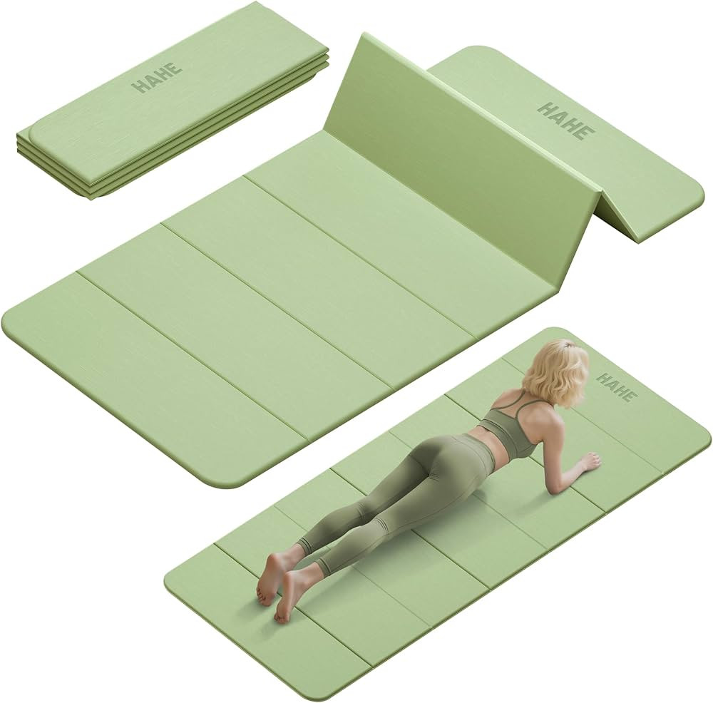 Foldable Yoga Mat, 74"Lx32"Wx1/3"Thick, Folding Exercise Mat, Non-slip Wide Pilates Mats for Home... | Amazon (US)