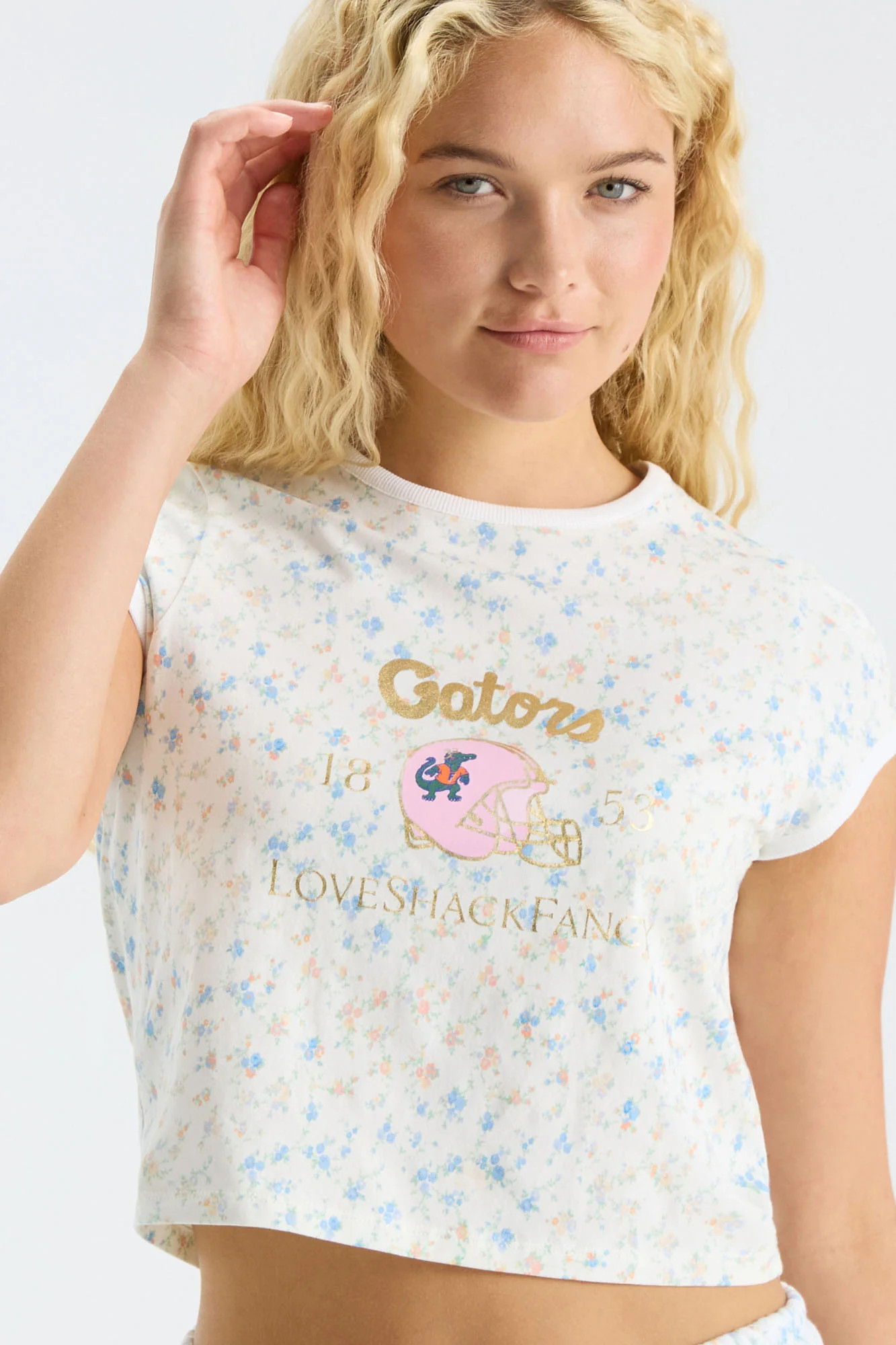 Marykate Ringer Tee CRIMSON ROSE / XL | LoveShackFancy