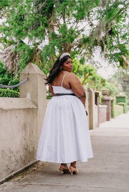 5 Days of White Dresses • Day 2 •  this dress is under $40 and comes in a blue stripe option. Wearing a size 20.

Strapless bra linked as well. Headband is old but I’ve linked something similar 

White dress, spring dresses, wedding rehearsal dress, vacation outfit, plus size fashion

#LTKfindsunder50 #LTKplussize #LTKSeasonal