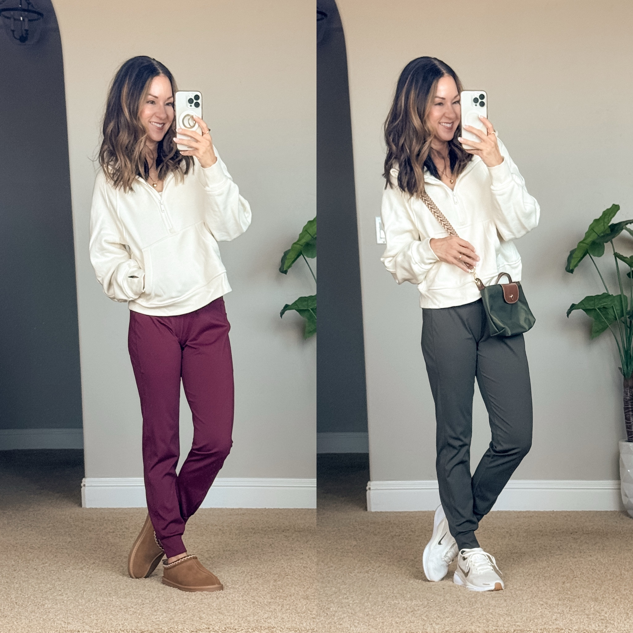 Amazon Top Rated Petite Friendly Women's Joggers with Pockets Smooth High Waisted Athletic Workout Yoga Jogger Pants for Women Tapered Sweatpants size XS in wine & army green. For ref. I'm 5'1", 109lbs. Side pocket is large enough for my phone. paired with designer inspired cozy sli


#LTKActive #LTKFindsUnder50 #LTKFitness