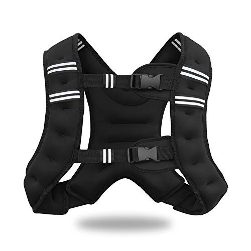 VIVITORY Weighted Vest Workout Equipment, 11lbs/18lbs Body Weight Vest for Men, Women, Strength Training, Running, Fitness, Muscle Building, Weight Loss, Weight lifting (11 lbs, Black) | Amazon (US)