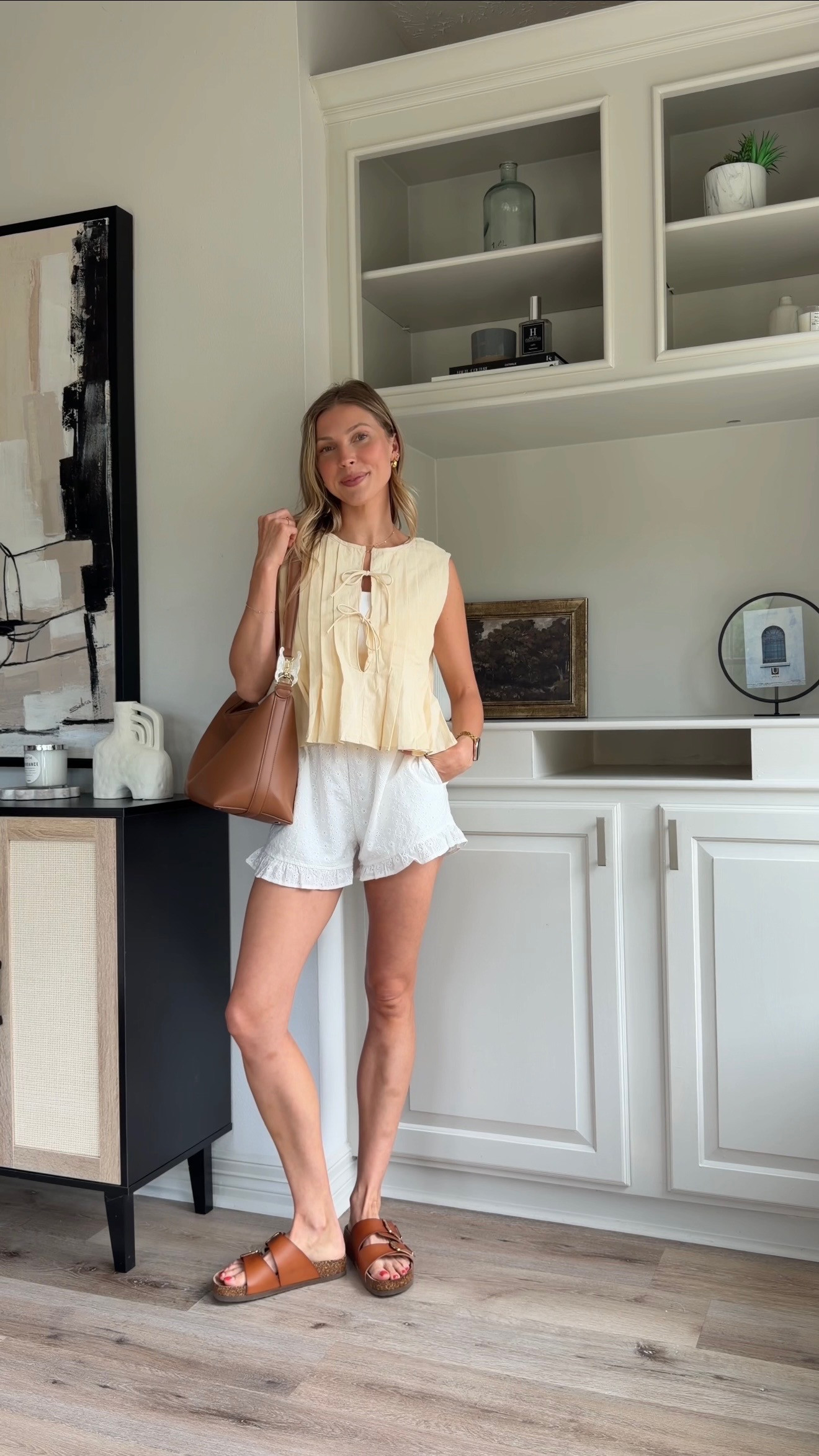 Cute flowy top for nursing in the summer! Wearing S in top and S in nursing sports bra tank!  

 #LTKootd #LTKmomlife