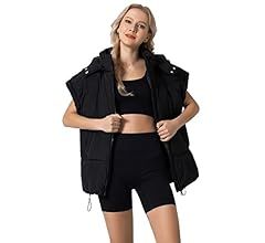 Bnigung Women's Quilted Puffer Vest Lightweight Sleeveless Stand Collar Jackets Warm Puffy Padded... | Amazon (US)