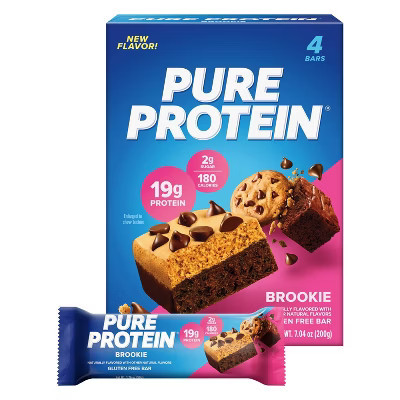 Pure Protein Brookie Whey Protein Bar - 19g Protein - 4ct | Target
