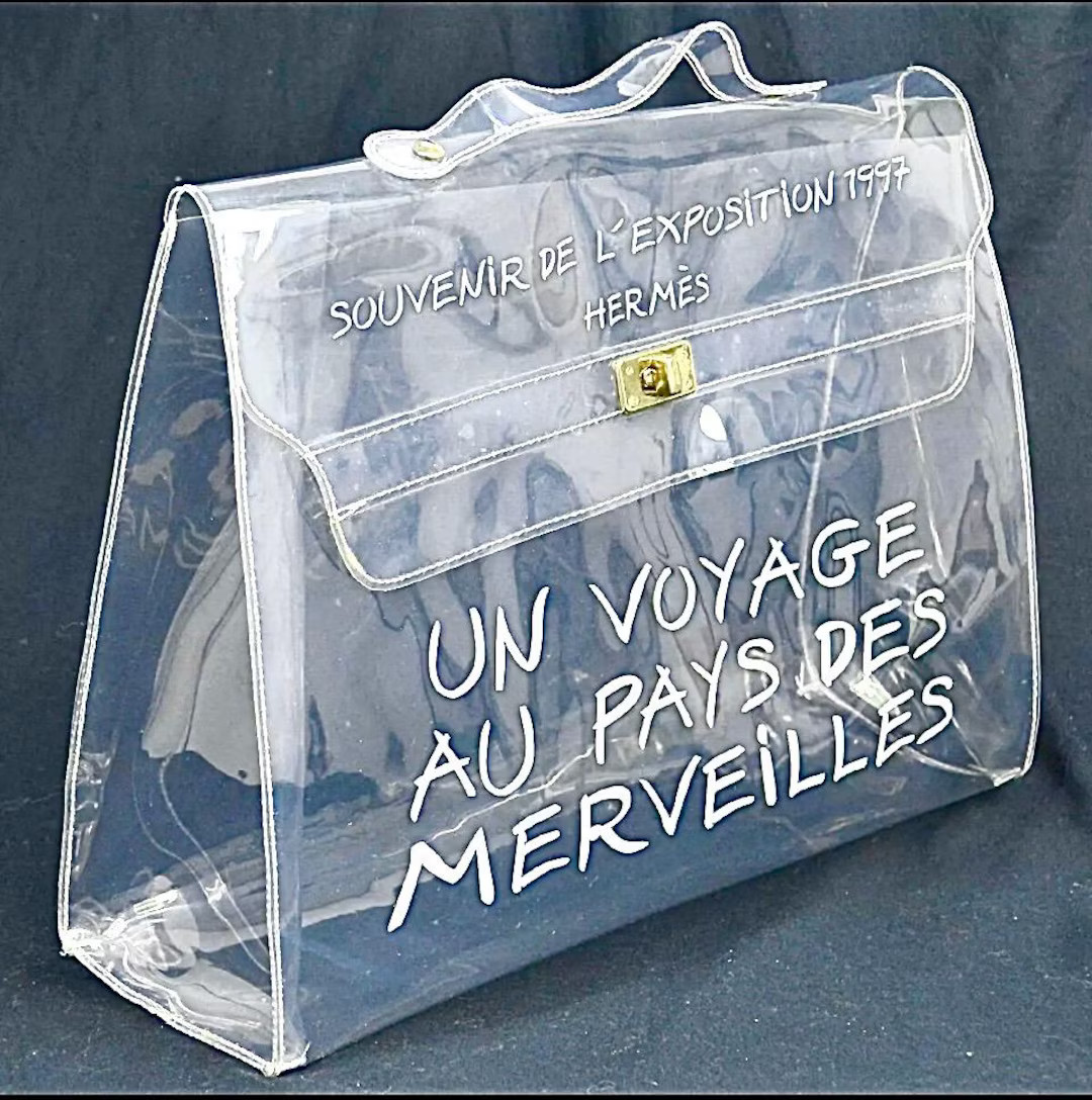 HERMES Vinyl Kelly Beach Hand Bag Souvenir De L'EXPOSITION- Exquisite Gift - Etsy | Etsy (US)