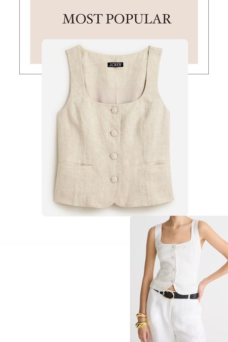 Linen vest, spring style, French girl aesthetic, cool girl aesthetic, vest top 

#LTKworkwear #LTKSeasonal #LTKFestival
