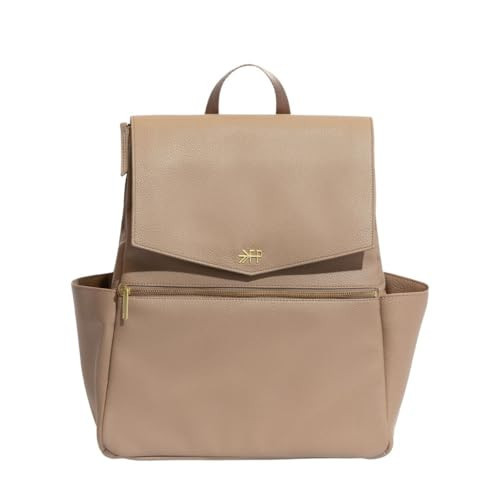 Freshly Picked Classic Diaper Bag II Backpack – Premium Vegan Leather, Large Capacity Baby Bag with Changing Pad, Stylish & Functional for Moms & Dads, Fig | Amazon (US)