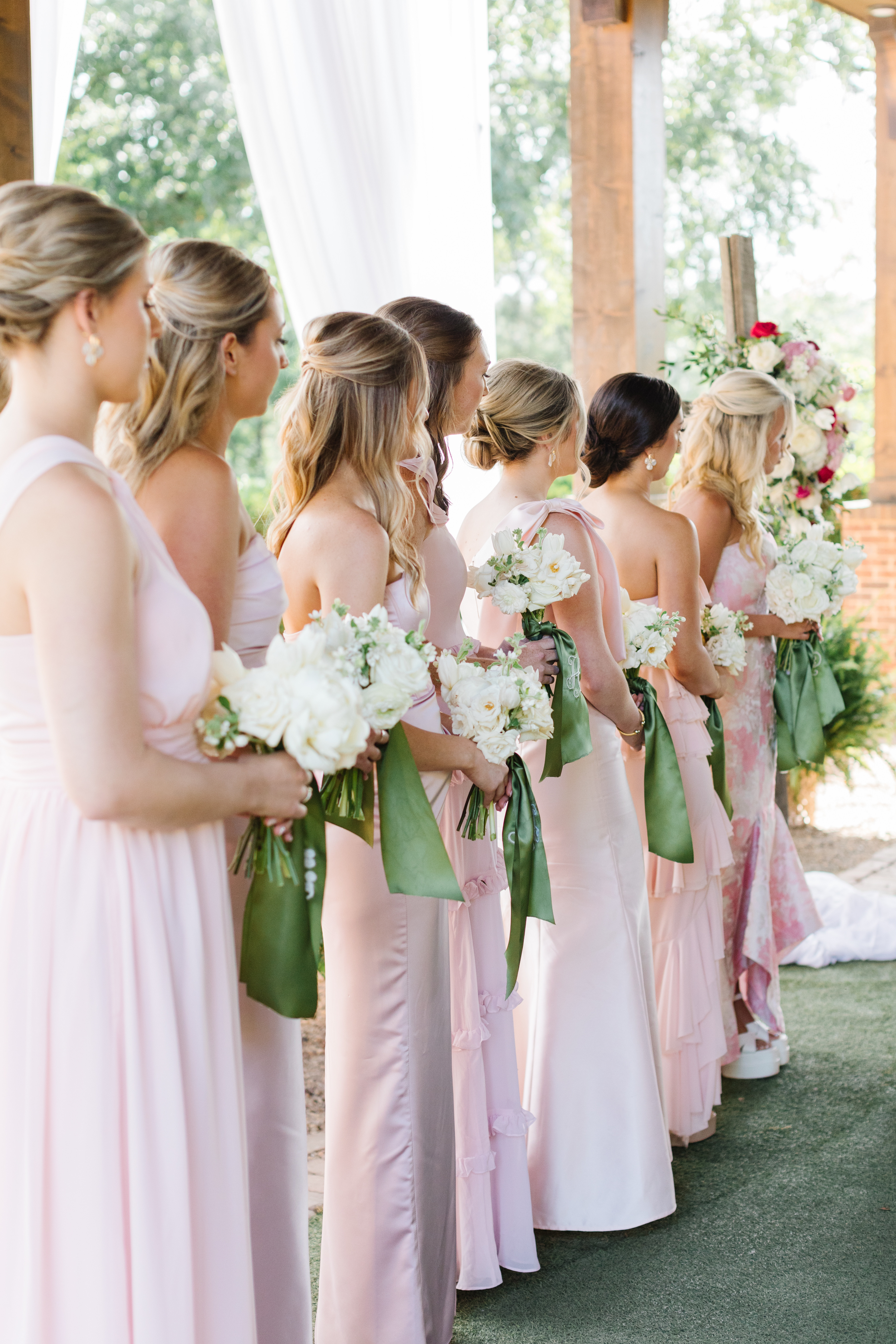 Pink bridesmaids dresses 🩷 

 #LTKWedding