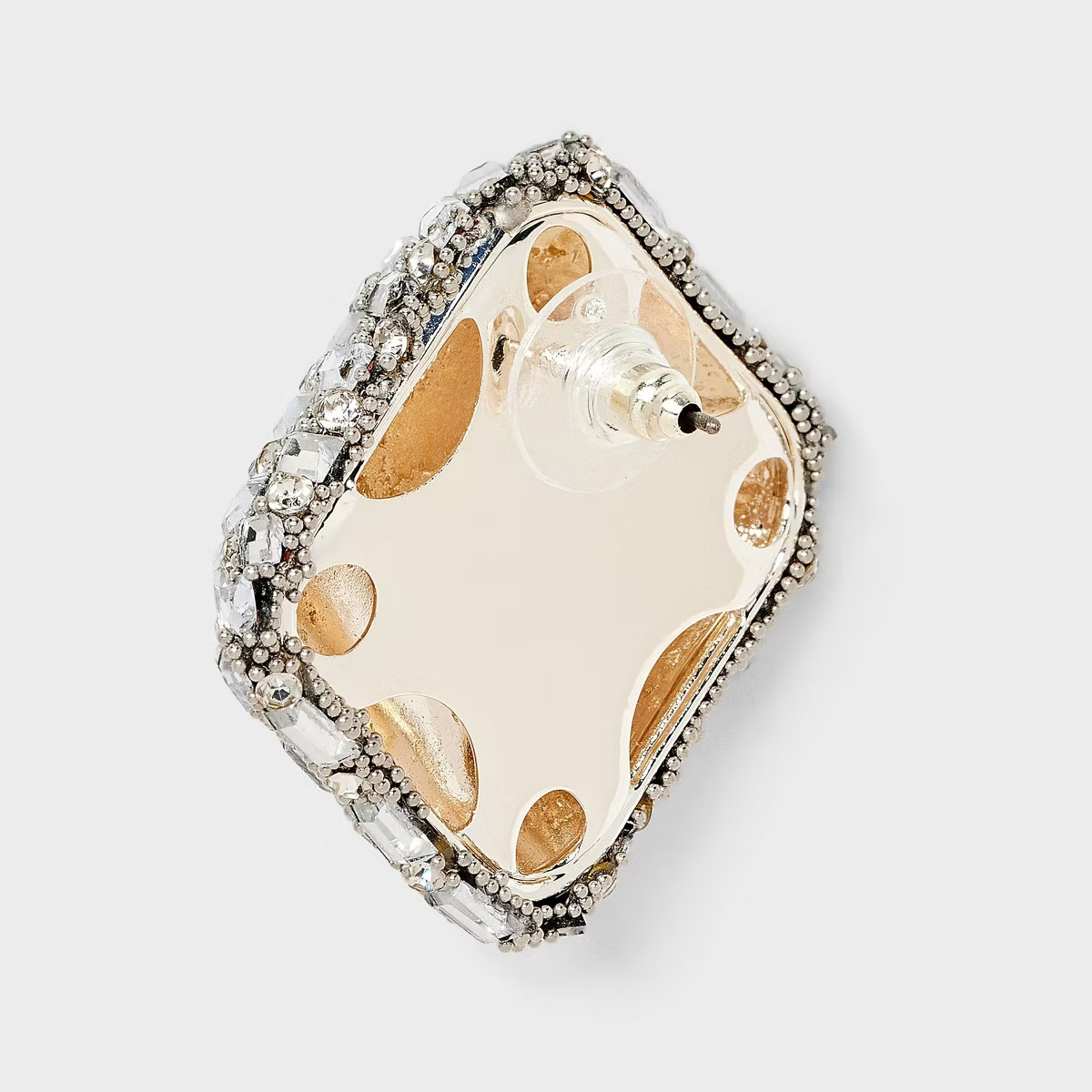Square Button Earrings - A New Day™ Clear | Target