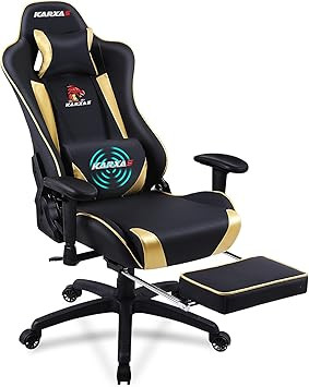 KARXAS Ergonomic Gaming Chair High Back Computer PC Chair PU Leather Office Chair with Footrest D... | Amazon (US)