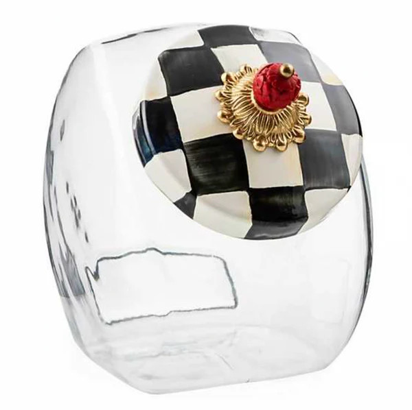MacKenzie Childs Courtly Check Cookie Jar with Enamel Lid | Waiting On Martha