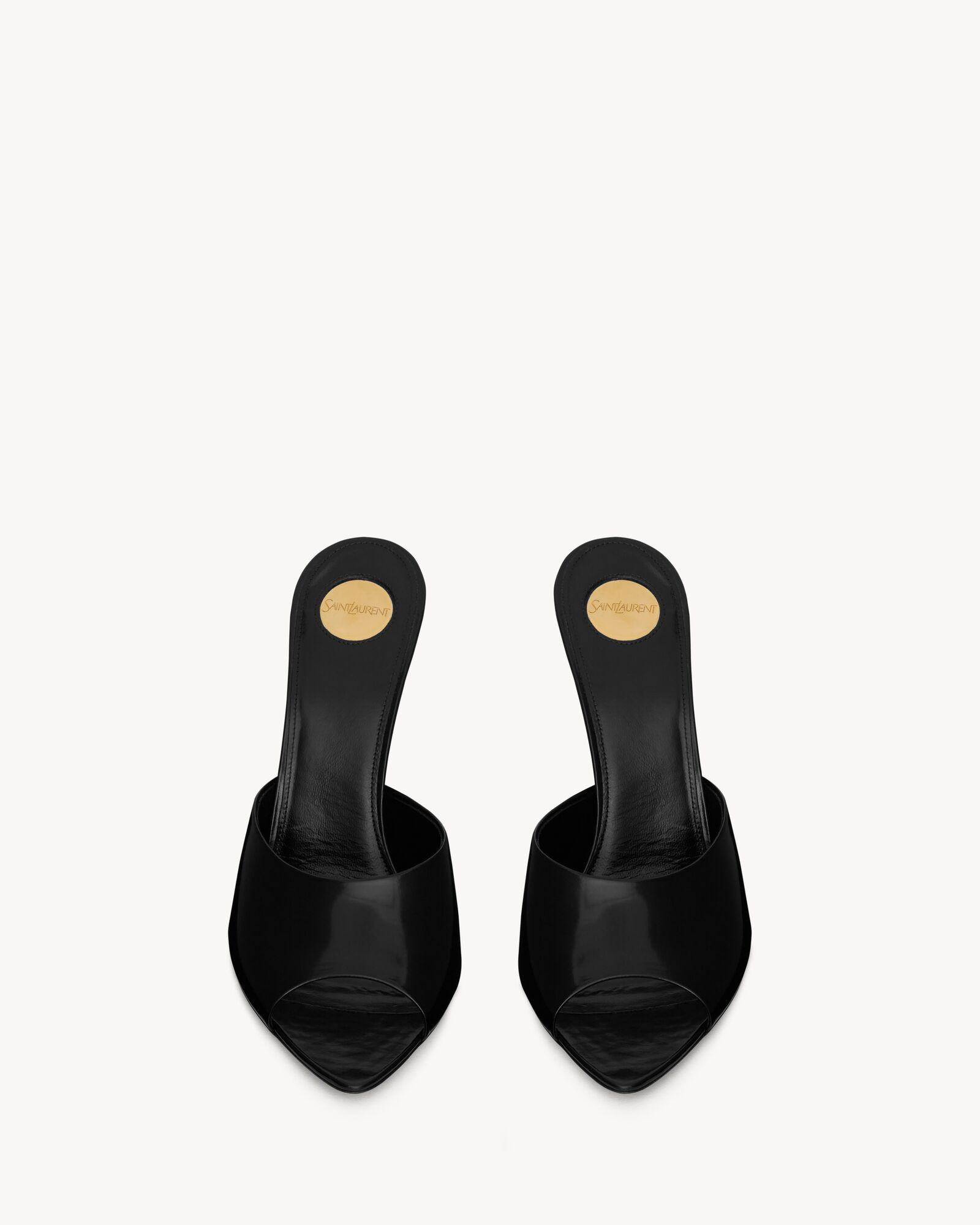 goldie mules in glazed leather | Saint Laurent Inc. (Global)