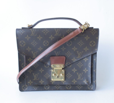 Authentic Louis Vuitton Monogram Handbag Monceau #18156 | eBay US