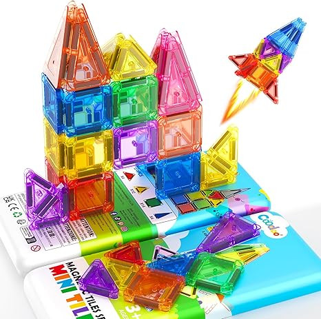 Coodoo Magnetic Tiles for Kids Ages 4-8 Toddler Toys Magnetic Blocks Building Toy STEM Outdoor Ki... | Amazon (US)
