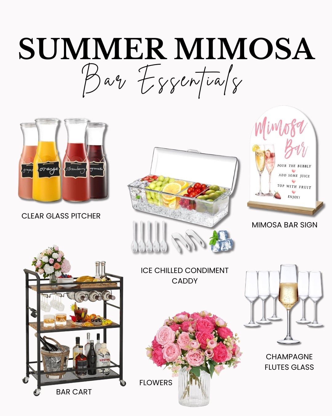 Details from my summer mimosa bar cart. The cart is small for like an intimate party but also tagged a larger style cart more suited for outdoors.

#LTKHome #LTKSeasonal