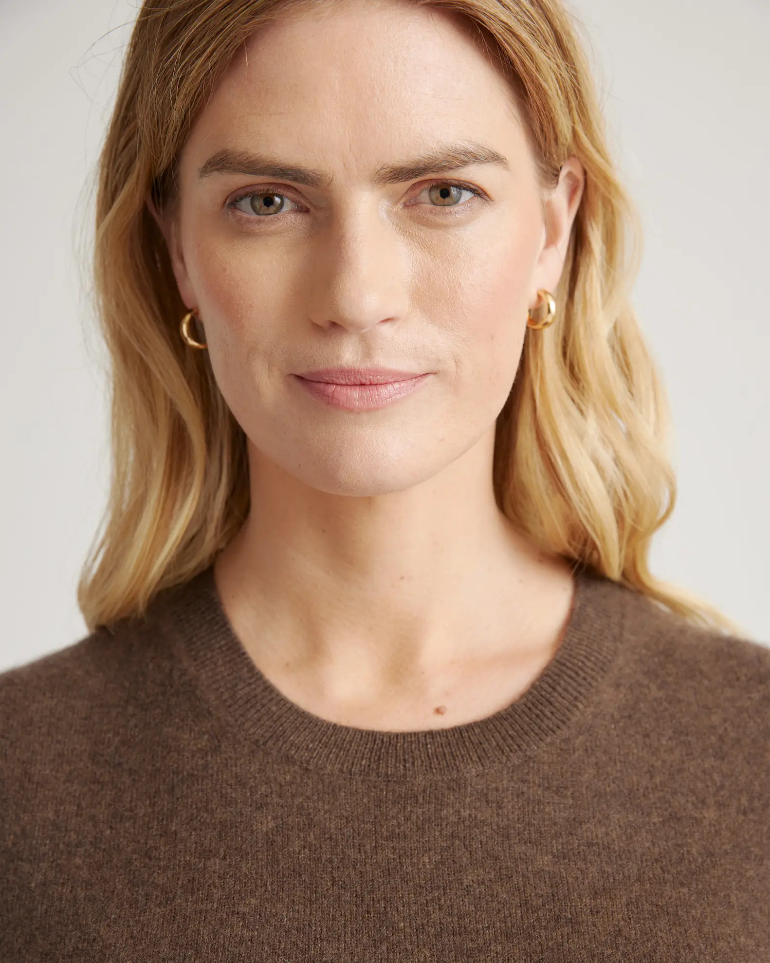Mongolian Cashmere Tee in Brown | Quince