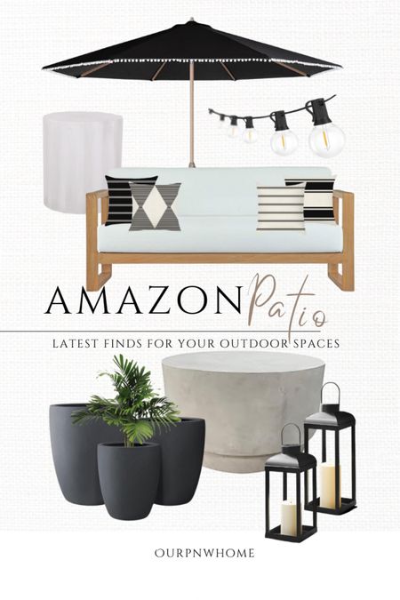 Amazon patio finds!

Amazon outdoors, outdoor couch, patio sofa, outdoor coffee table, concrete coffee table, patio furniture, outdoor furniture, outdoor end table, accent table, side table, outdoor lanterns, patio decor, outdoor pillows, outdoor throw pillows, patio umbrella, patio lights, bistro lights, cafe lights, black and white patio

#LTKSeasonal #LTKHome #LTKStyleTip