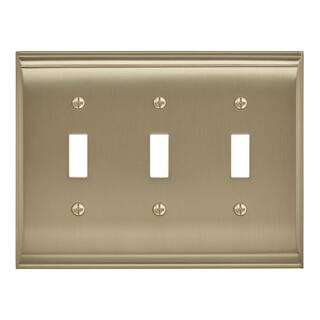 Gold 3-Gang 3-Toggle Wall Plate (1-Pack) | The Home Depot