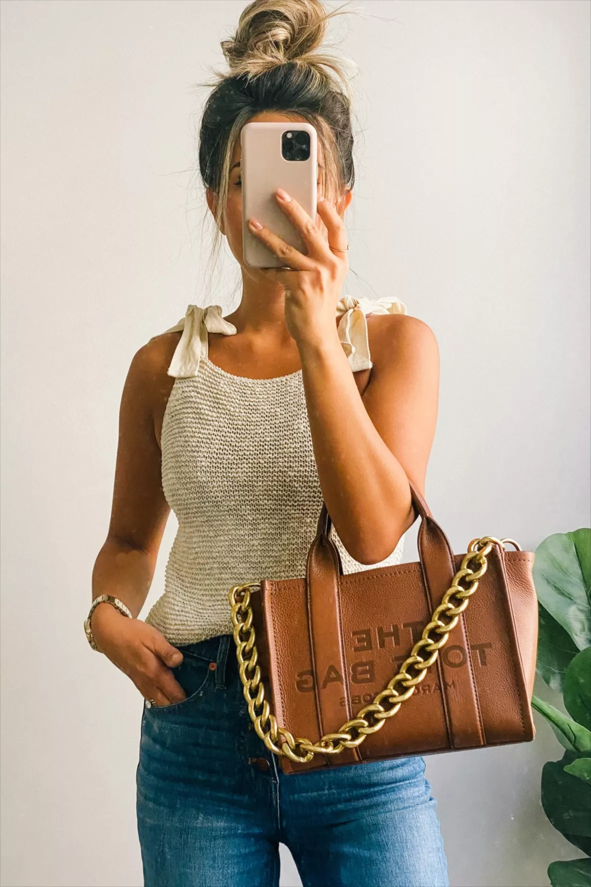 The Leather Mini Tote Bag curated on LTK