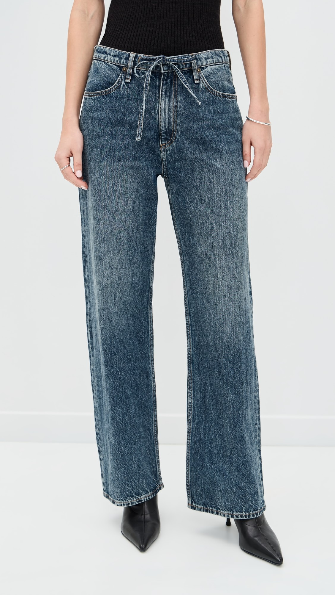 Phoebe Drawstring Wide Jeans | Shopbop