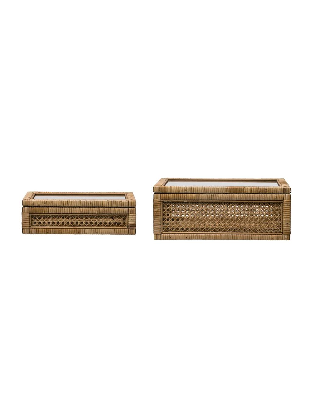 Rattan Display Boxes, Set of 2 | House of Jade Home
