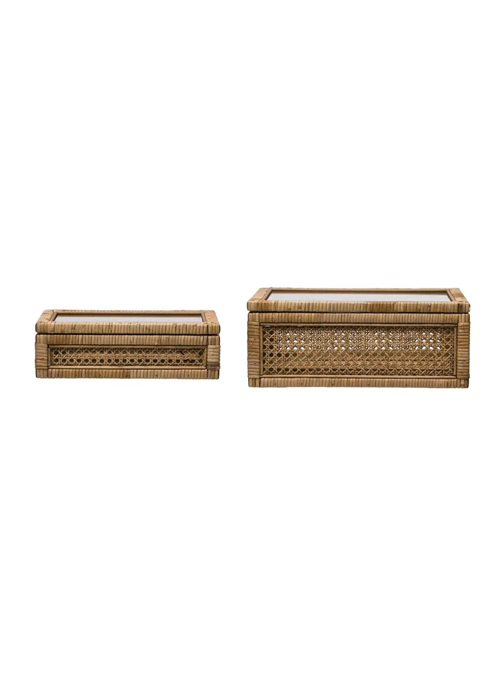 Rattan Display Boxes | Set of 2 | House of Jade Home