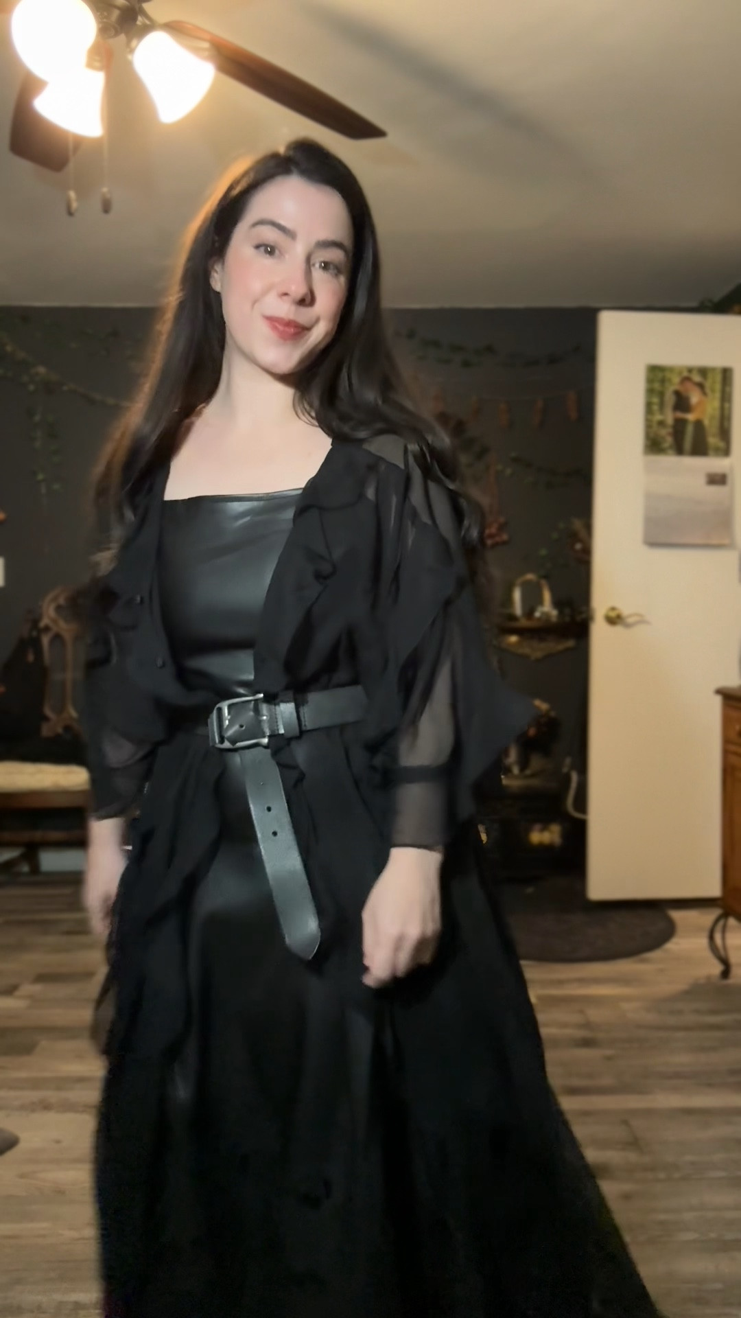 Leather eyelet dress and a chiffon duster. Wearing an S in the dress. 

#LTKHoliday #LTKFindsUnder100 #LTKPetite