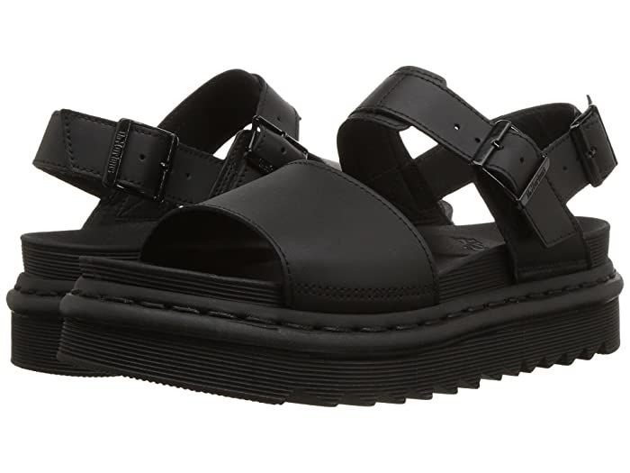 Dr. Martens Voss (Black Hydro Leather) Women's Sandals | Zappos
