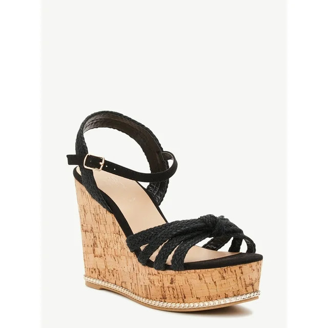 Time and Tru Women's Espadrille Wedge Sandals - Walmart.com | Walmart (US)