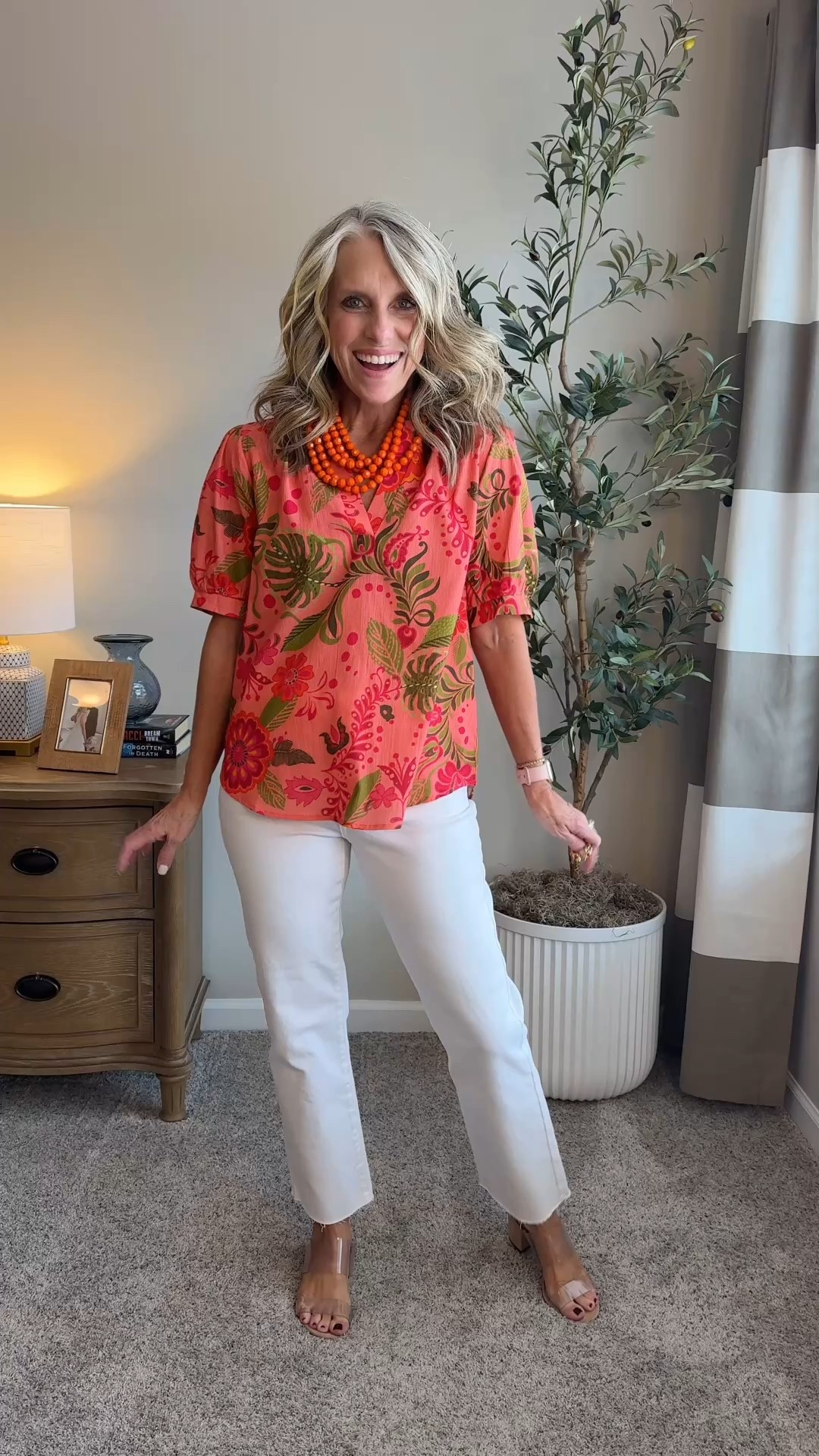 Avara resort wear 
Sized up to 28 in jeans. Always a good idea in white jeans. Wearing small tops. Could also go XS in fringe bottom top

#LTKFindsUnder100 #LTKOver40 #LTKTravel