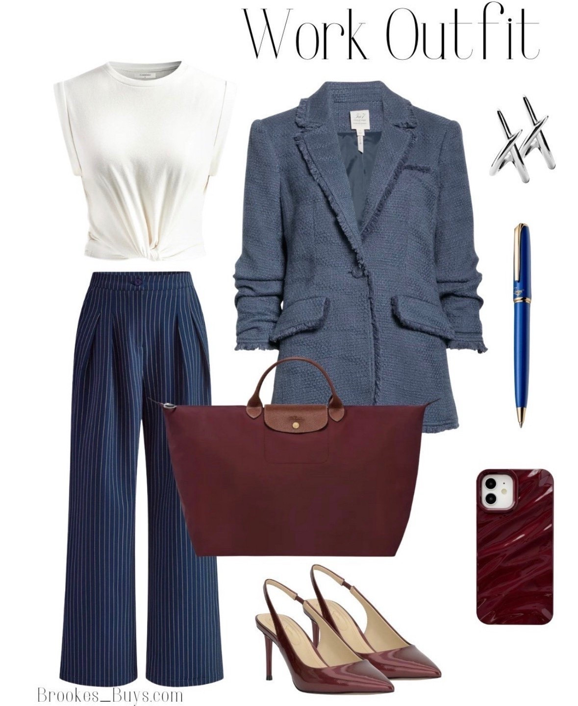 I love the pinstripes on these pants. This shirt can be worn for work or casual with jeans. I love the touch of burgundy  

#LTKWorkwear #LTKSeasonal #LTKU