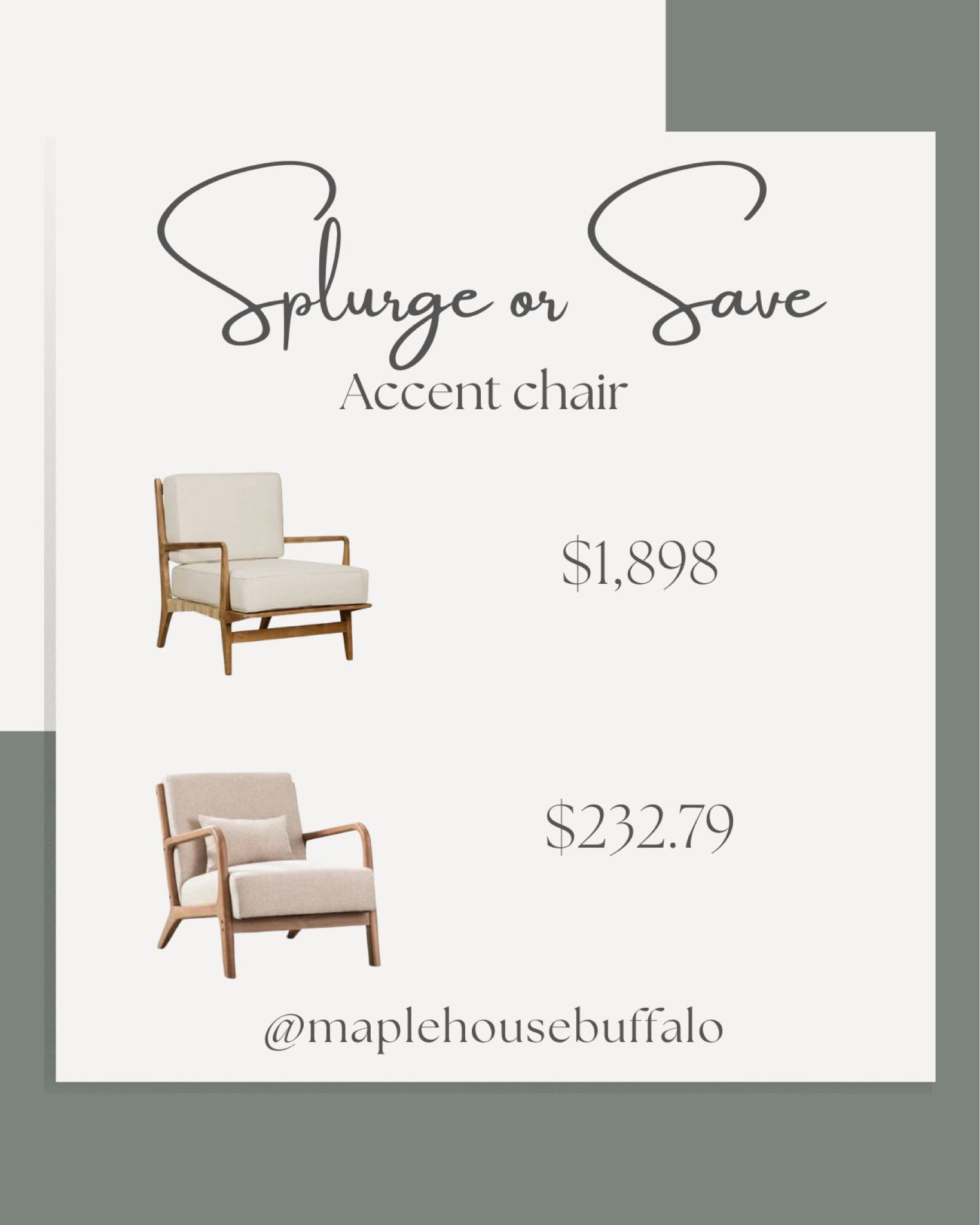Save or splurge - design or dupe - solid wood accent chair - living room - bedroom 

#LTKhome #LTKsalealert #LTKFind