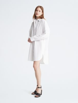 Poplin Button-Down Shirt Dress | Calvin Klein | Calvin Klein (US)