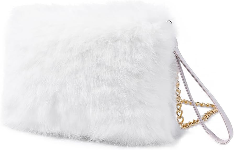 ZOSCGJMY Evening Faux Fur Handbags for Women Furry Fluffy Fuzzy Bags Purse Crossbody Shoulder Str... | Amazon (US)