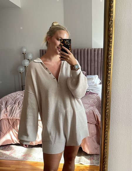 Coziest Amazon onesie for lounging or wfh. Loungewear, lounge romper, romper, couch fit 

#LTKmidsize #LTKfindsunder50