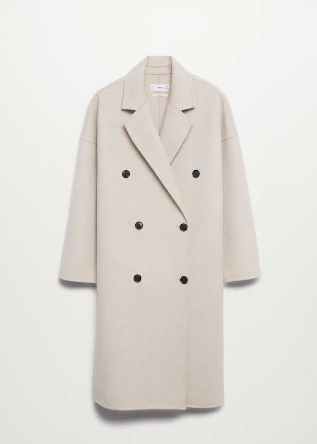 Double-breasted wool coat | MANGO (US)