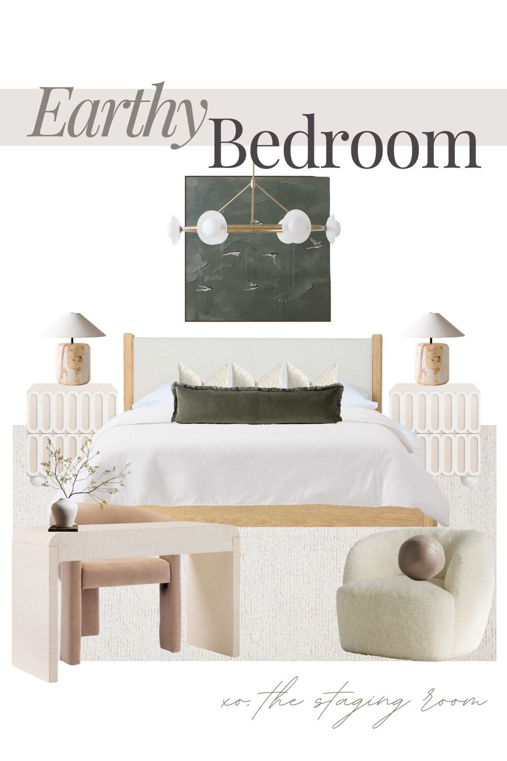 Earthy bedroom retreat 🌿

Soft neutrals layered with rich greens create a calming, grounded space that feels like a getaway at home. Think warm wood tones, sculptural lighting, cozy textures, and elevated basics that make everyday living feel luxe.

Tap to shop this serene, designer-inspired bedroom and recreate the look in your own space.

#bedroomdecor #earthyhome #neutralbedroom 

 #LTKsale #LTKhome
