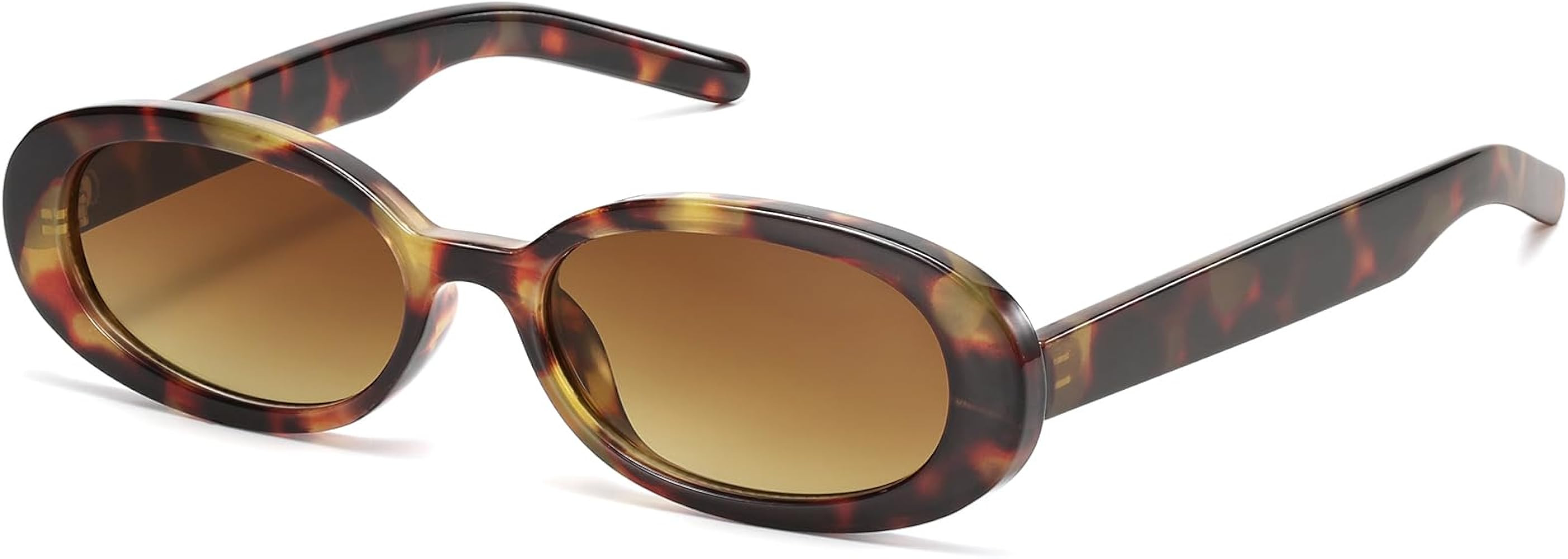 LIKSMU Oval Sunglasses for Women Men Vintage Retro Small 90s Style Trendy Sun Glasses | Amazon (US)